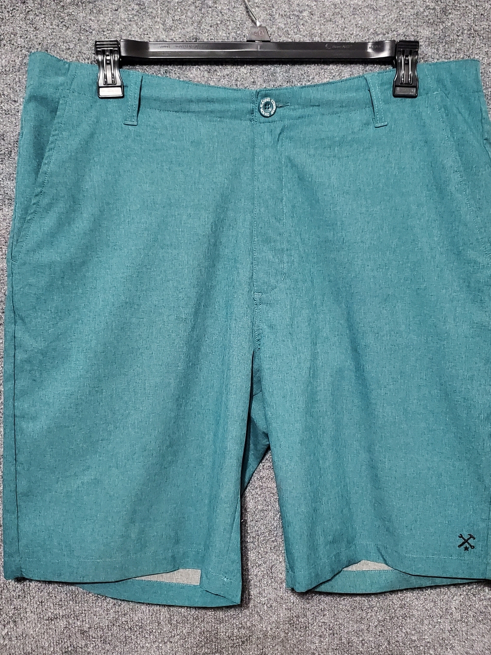 Dixxon Shorts Mens 38 Teal Chino Work Golf Lightweight Stretch Utility Grunge